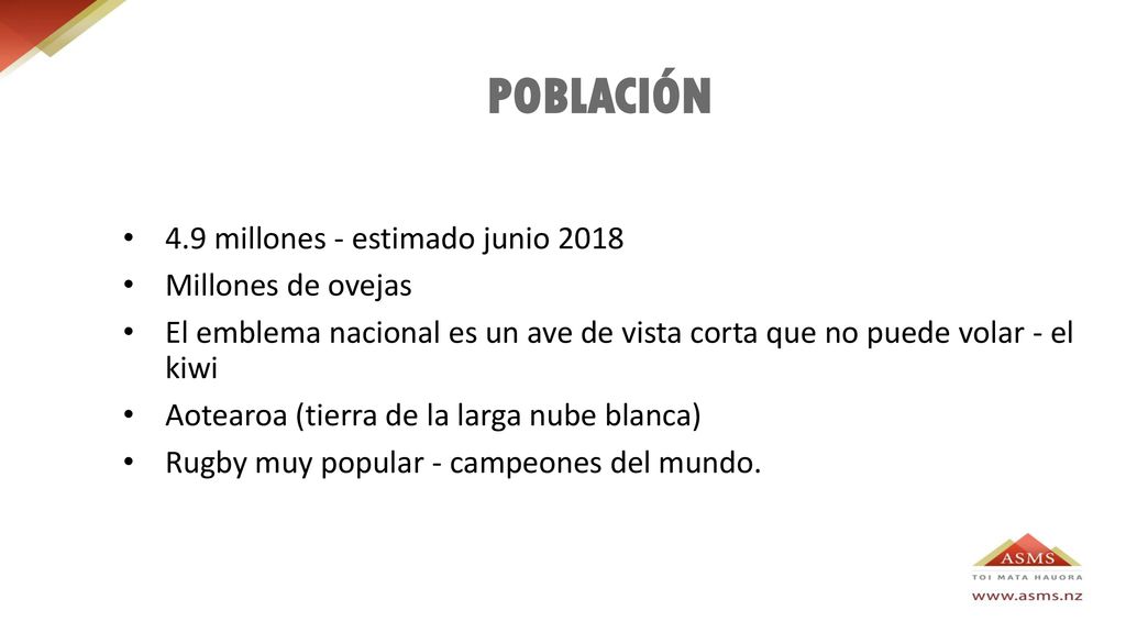 POBLACIÓN 4.9 millones - estimado junio 2018 Millones de ovejas