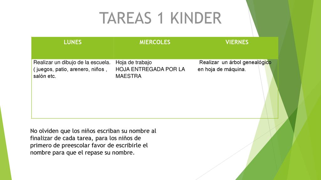 TAREAS 1 KINDER LUNES. MIERCOLES. VIERNES. Realizar un dibujo de la escuela. ( juegos, patio, arenero, niños , salón etc.