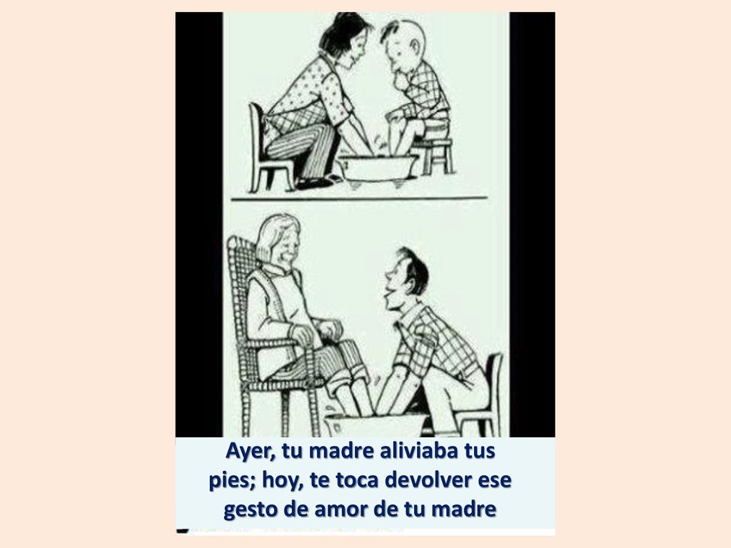 Ayer, tu madre aliviaba tus pies; hoy, te toca devolver ese gesto de amor de tu madre