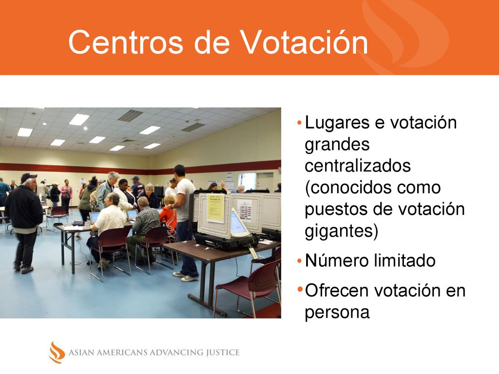 Centros de Votación Lugares e votación grandes centralizados (conocidos como puestos de votación gigantes)