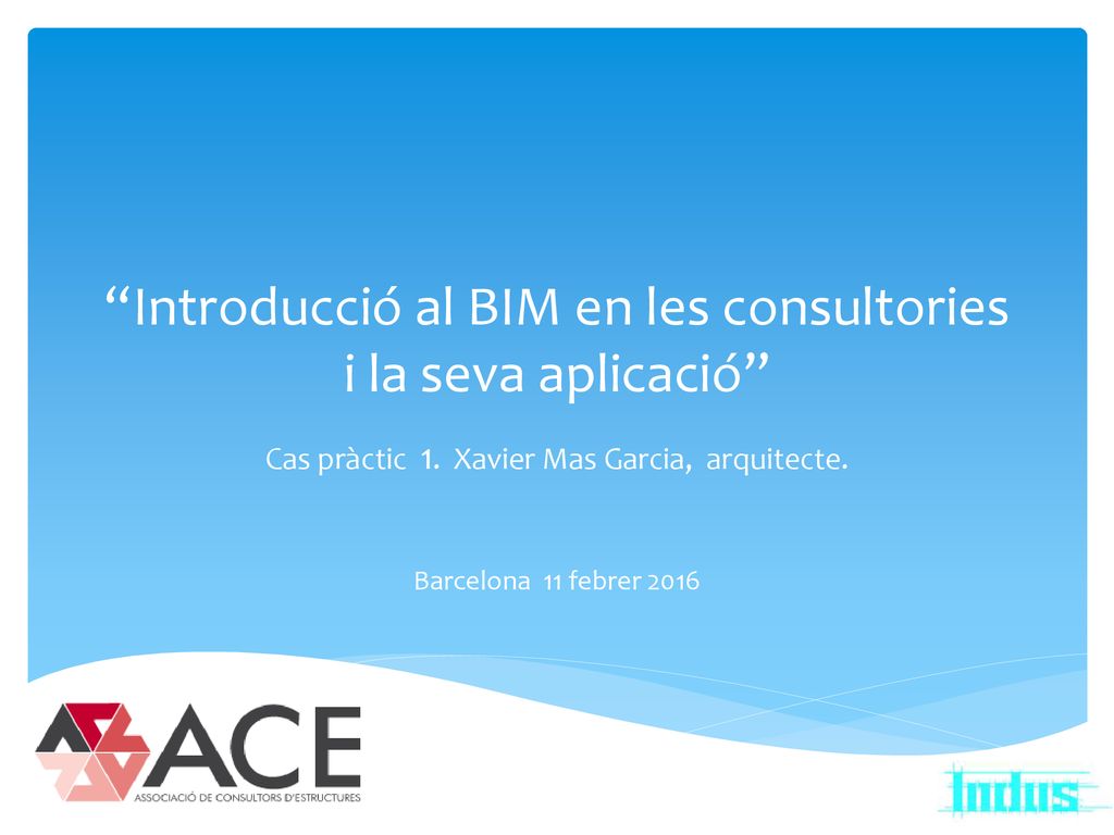 Introducció al BIM en les consultories i la seva aplicació