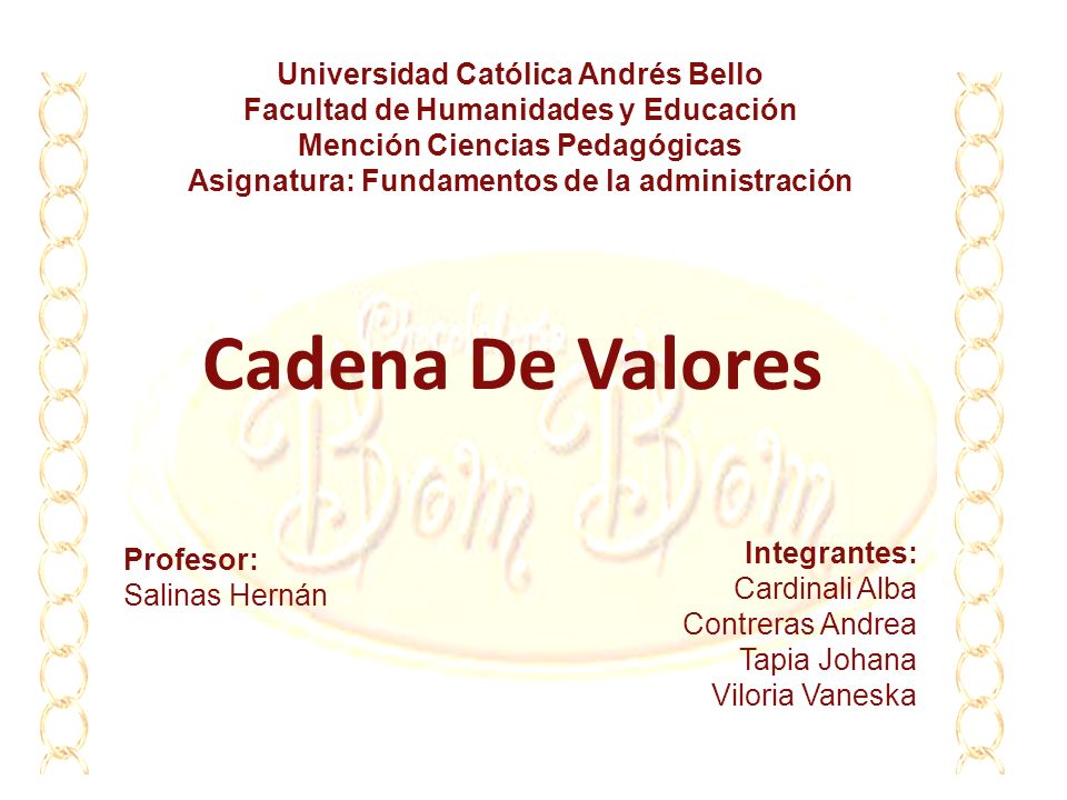 Universidad Católica Andrés Bello Facultad de Humanidades y Educación Mención Ciencias Pedagógicas Asignatura: Fundamentos de la administración