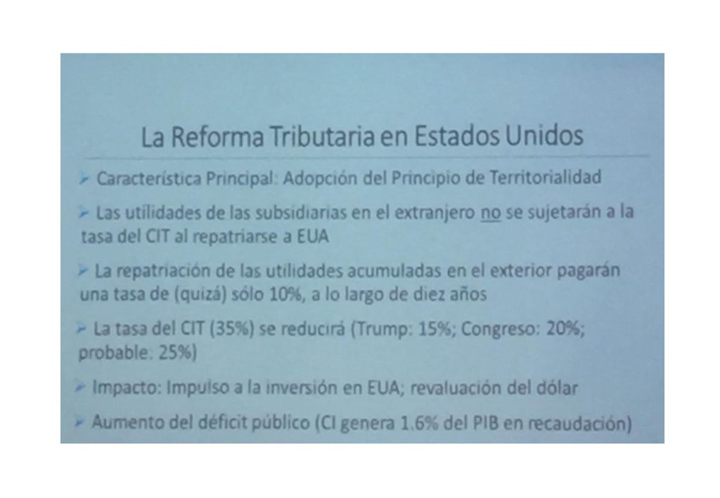 La tasa promedio OECD es del 25% en impuesto a las empresas