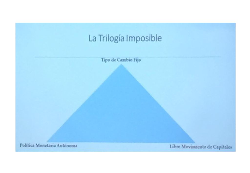 No se puede tener más de dos puntos; Esta trilogía es base para entender la economía de un país.