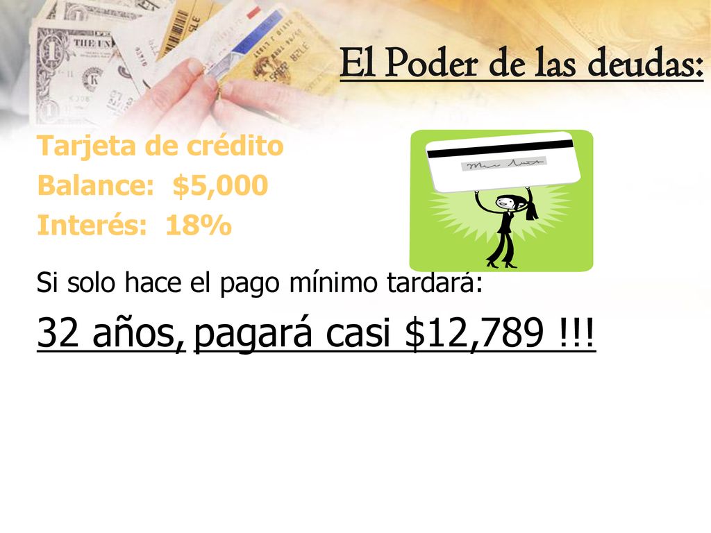El Poder de las deudas: 32 años, pagará casi $12,789 !!!