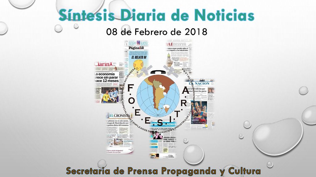 Síntesis Diaria de Noticias Secretaria de Prensa Propaganda y Cultura
