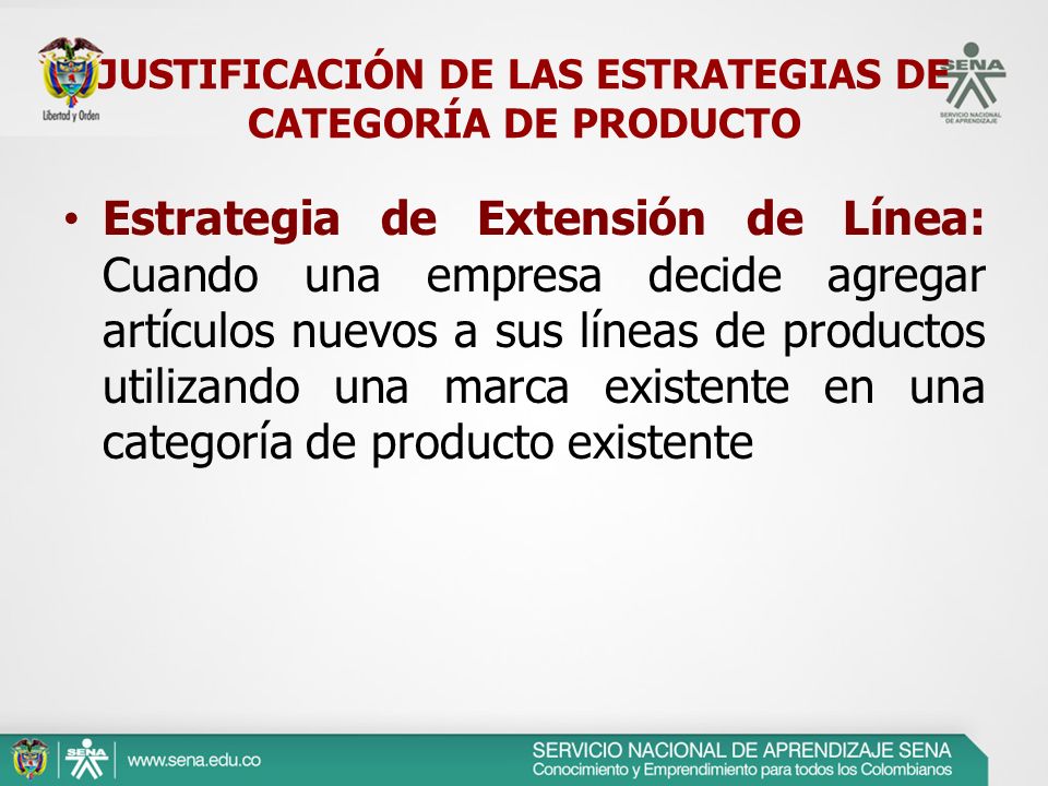 JUSTIFICACIÓN DE LAS ESTRATEGIAS DE CATEGORÍA DE PRODUCTO