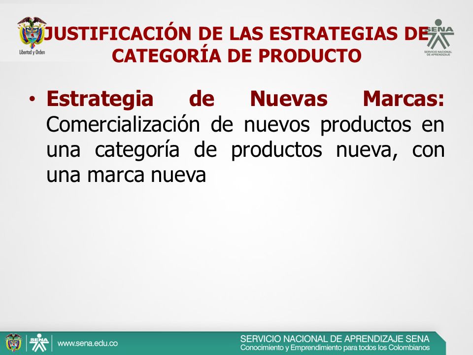 JUSTIFICACIÓN DE LAS ESTRATEGIAS DE CATEGORÍA DE PRODUCTO