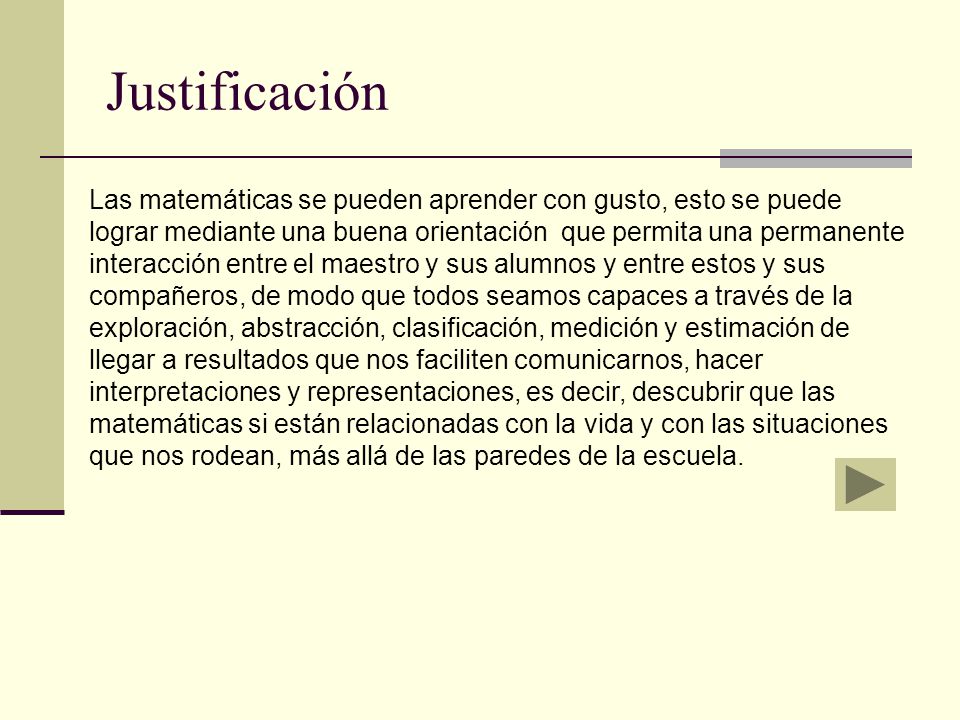 Justificación