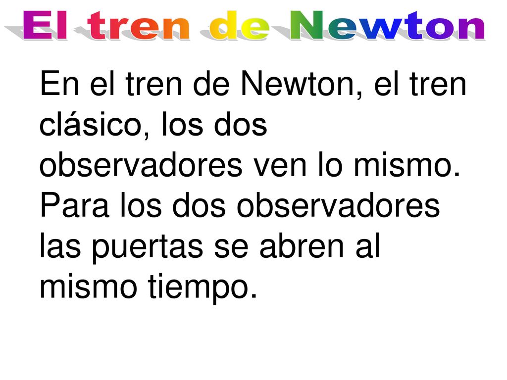 Para los dos observadores las puertas se abren al mismo tiempo.
