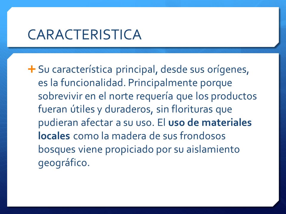 CARACTERISTICA