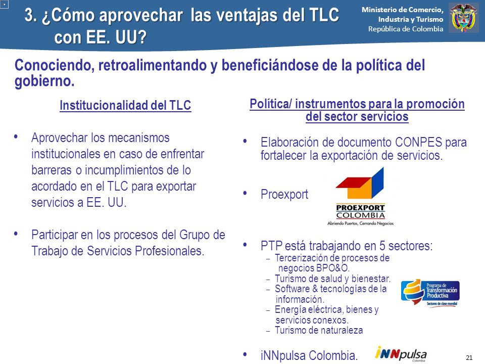 3. ¿Cómo aprovechar las ventajas del TLC con EE. UU