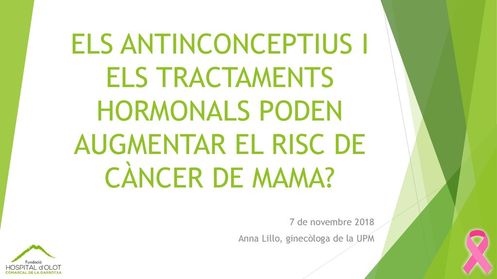 ELS ANTINCONCEPTIUS I ELS TRACTAMENTS HORMONALS PODEN AUGMENTAR EL RISC DE CÀNCER DE MAMA