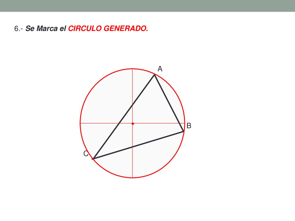 6.- Se Marca el CIRCULO GENERADO.