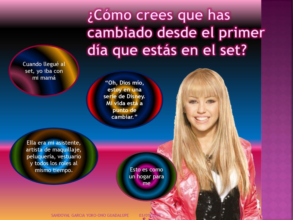 ¿Cómo crees que has cambiado desde el primer día que estás en el set