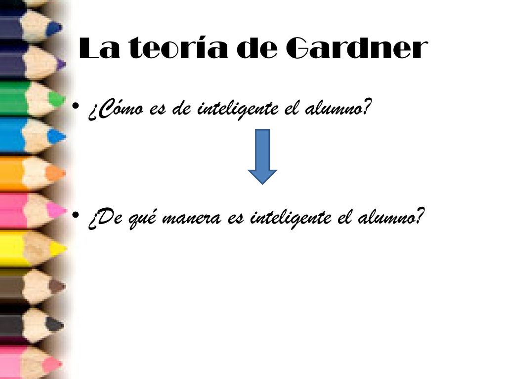 La teoría de Gardner ¿Cómo es de inteligente el alumno
