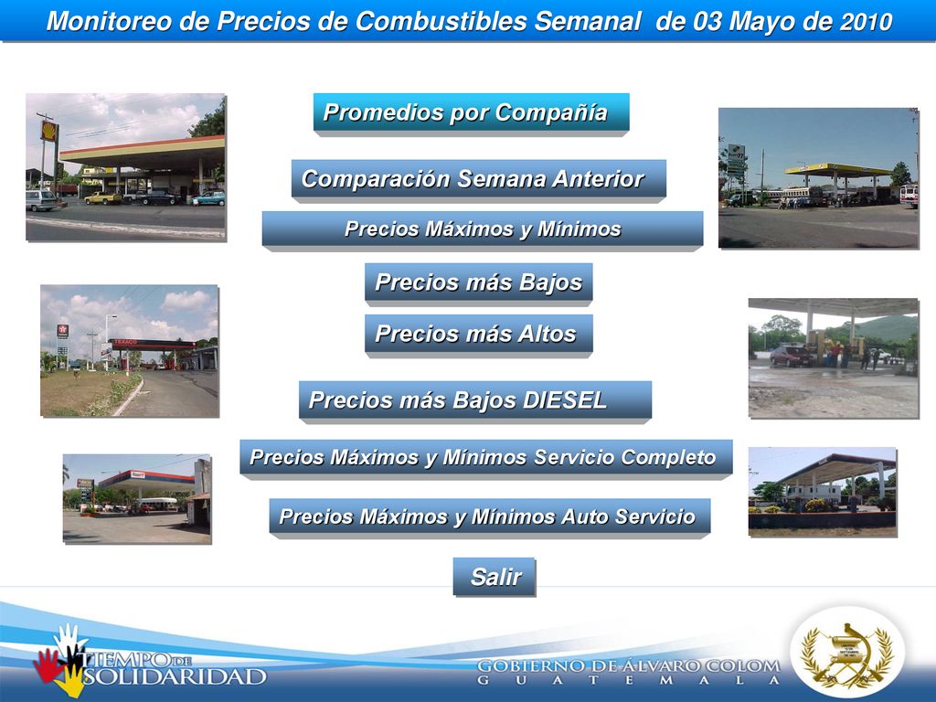 Monitoreo de Precios de Combustibles Semanal de 03 Mayo de 2010