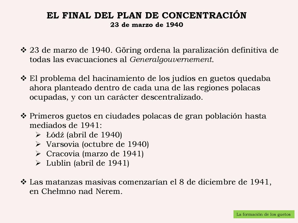 EL FINAL DEL PLAN DE CONCENTRACIÓN 23 de marzo de 1940