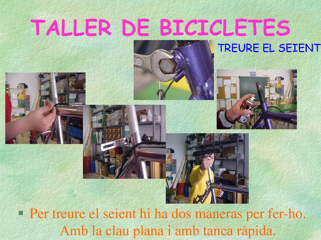TREURE EL SEIENT Per treure el seient hi ha dos maneras per fer-ho.