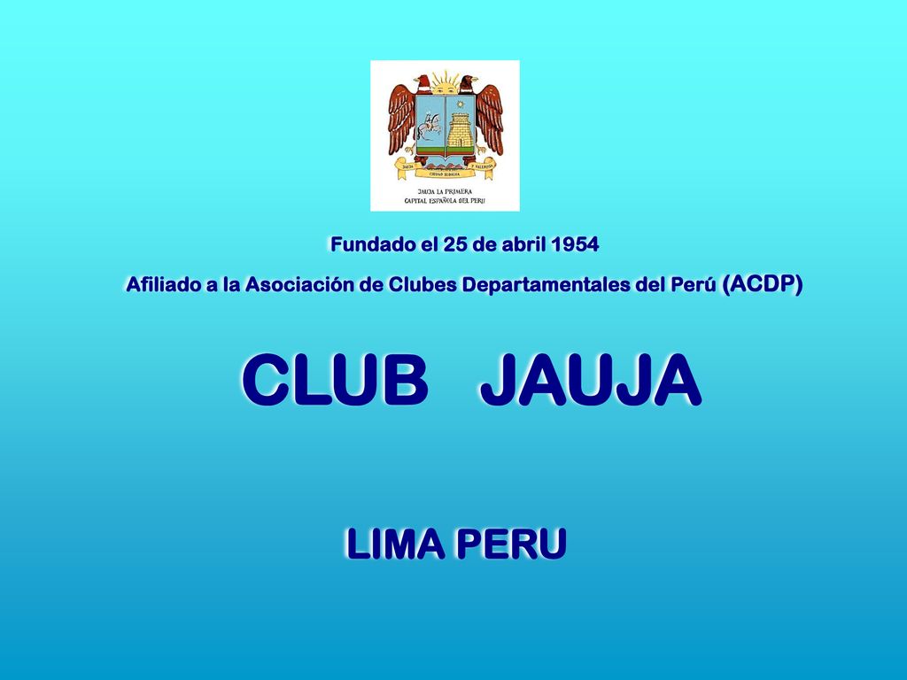 Afiliado a la Asociación de Clubes Departamentales del Perú (ACDP)