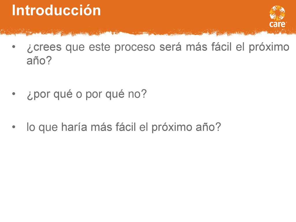 Introducción ¿crees que este proceso será más fácil el próximo año