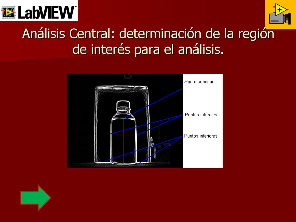 Análisis Central: determinación de la región de interés para el análisis.