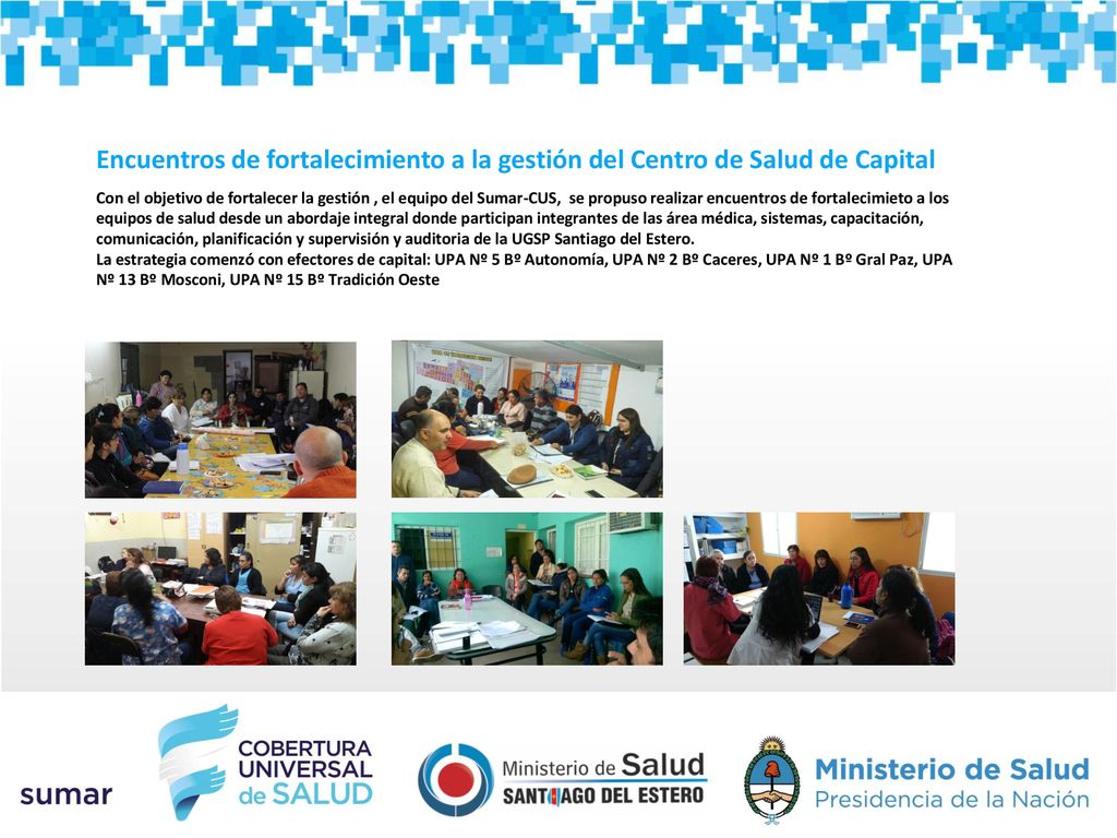 Encuentros de fortalecimiento a la gestión del Centro de Salud de Capital