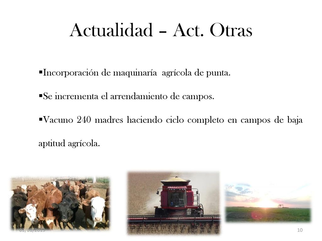 Actualidad – Act. Otras Incorporación de maquinaría agrícola de punta.