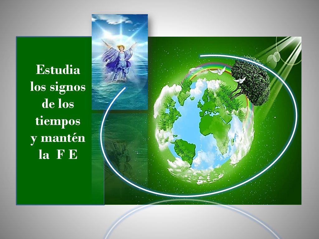 Estudia los signos de los tiempos y mantén la F E