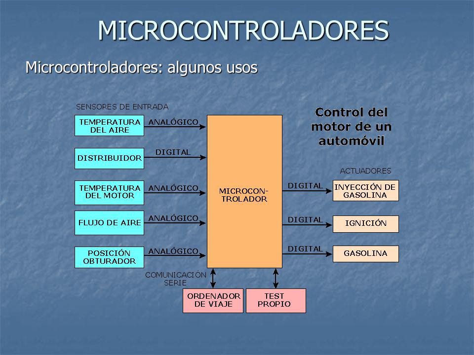 MICROCONTROLADORES Microcontroladores: algunos usos