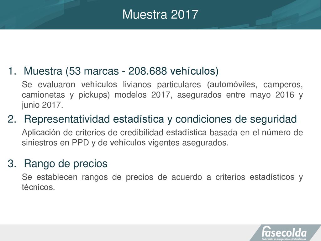 Muestra 2017 Muestra (53 marcas vehículos)