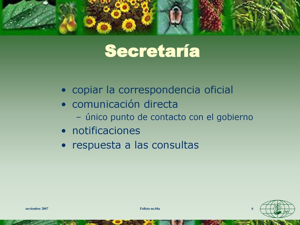 Secretaría copiar la correspondencia oficial comunicación directa