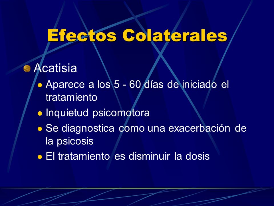 Efectos Colaterales Acatisia