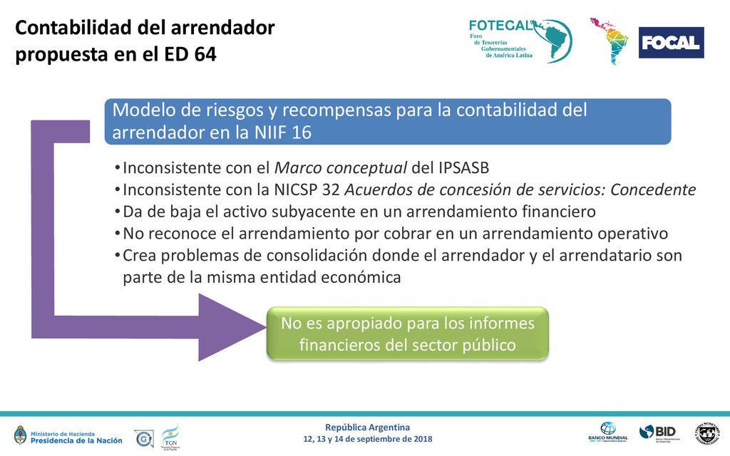 No es apropiado para los informes financieros del sector público