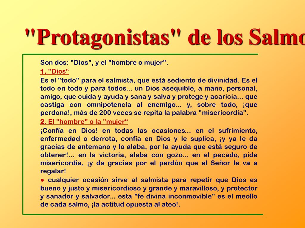 Protagonistas de los Salmos