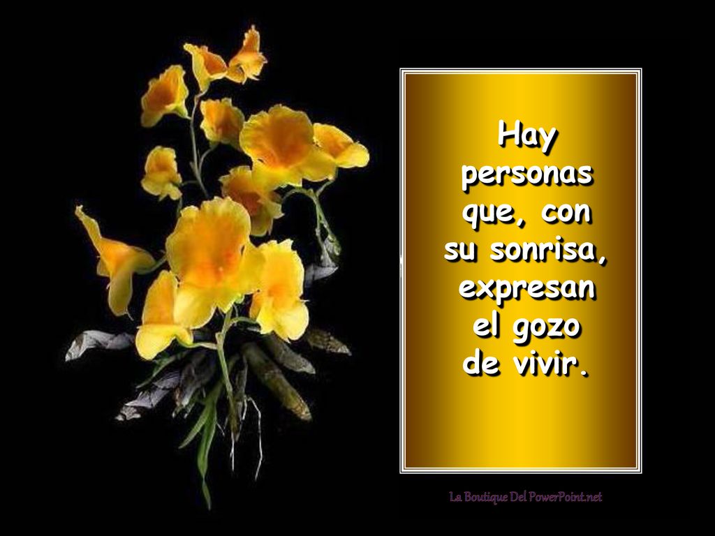 Hay personas que, con su sonrisa, expresan el gozo de vivir.