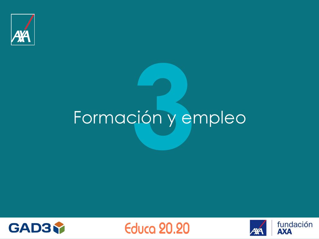 3 Formación y empleo CONFIDENTIALITY LEVEL Title of the presentation