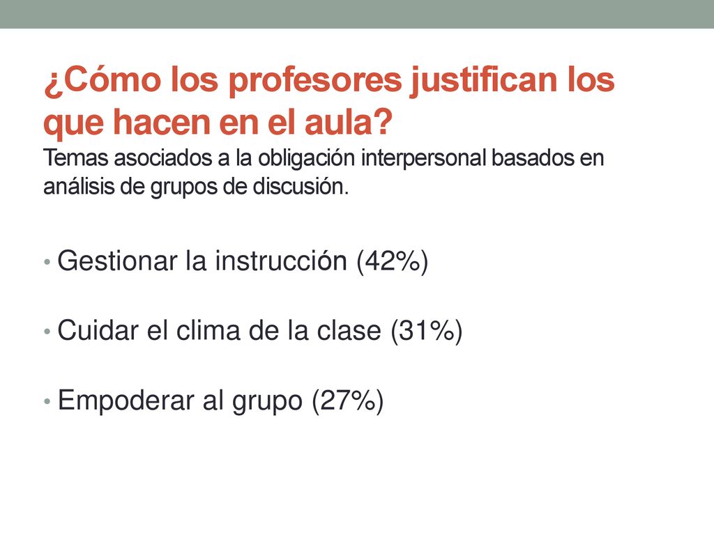¿Cómo los profesores justifican los que hacen en el aula