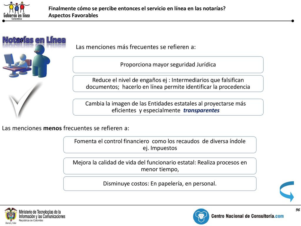 Notarías en Línea Las menciones más frecuentes se refieren a: