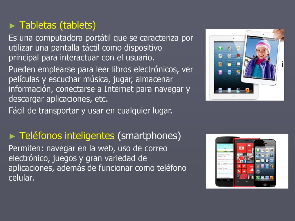 Teléfonos inteligentes (smartphones)