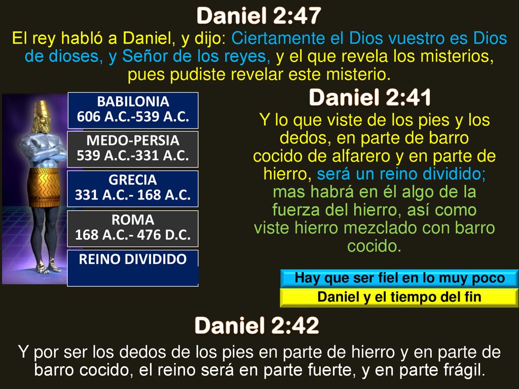 Hay que ser fiel en lo muy poco Daniel y el tiempo del fin