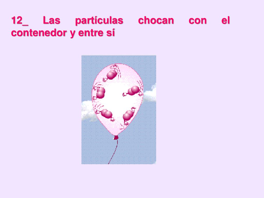 12_ Las partículas chocan con el contenedor y entre sí