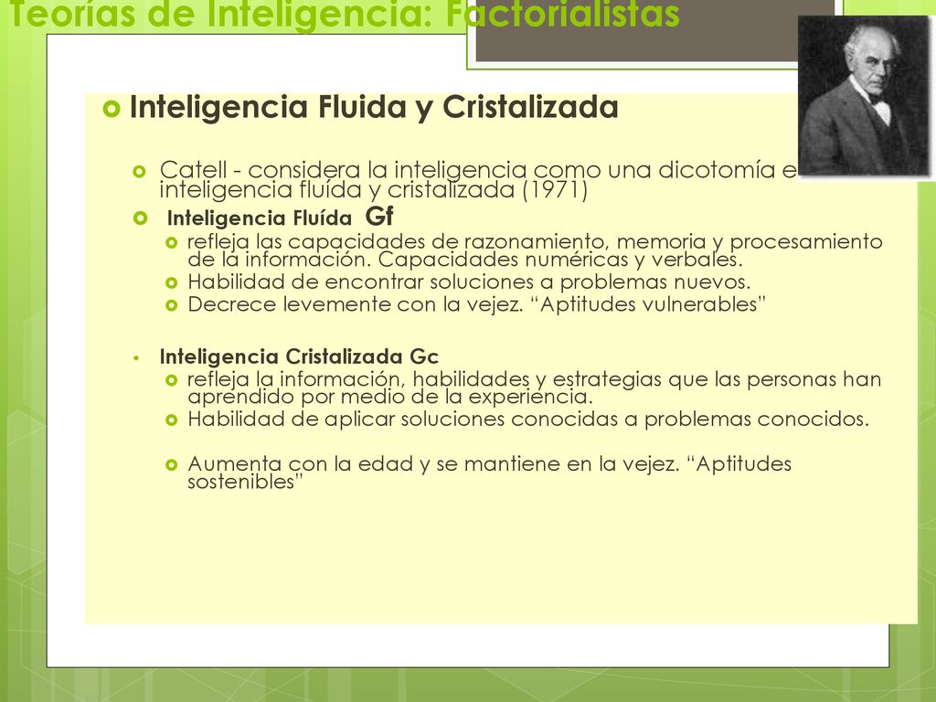 Teorías de Inteligencia: Factorialistas