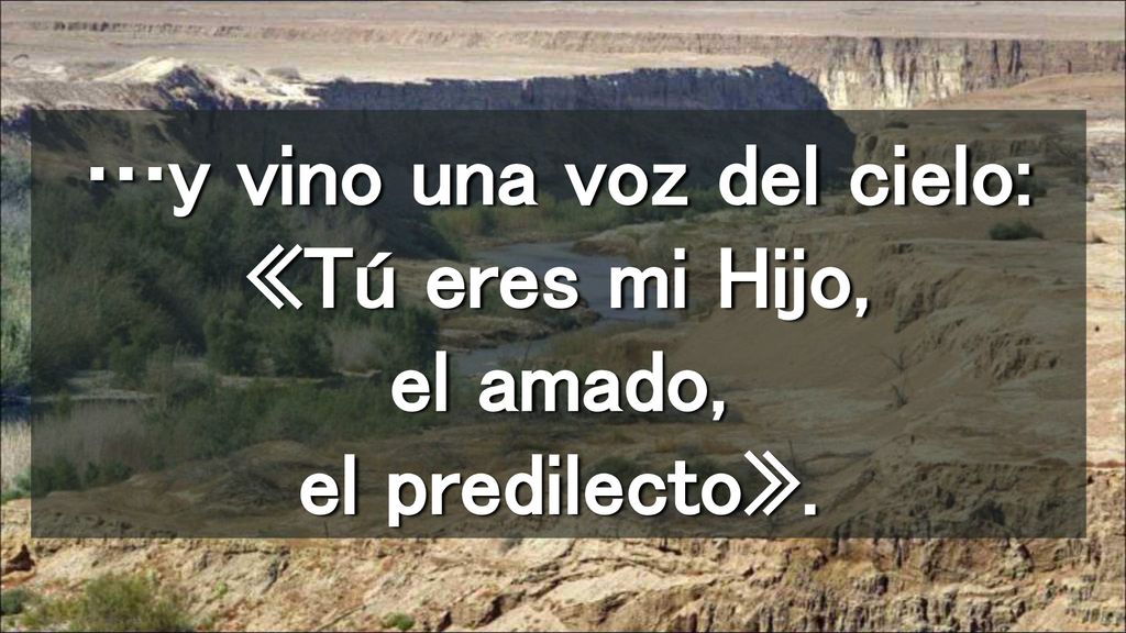 …y vino una voz del cielo: «Tú eres mi Hijo, el amado, el predilecto».