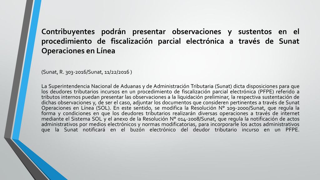 Contribuyentes podrán presentar observaciones y sustentos en el procedimiento de fiscalización parcial electrónica a través de Sunat Operaciones en Línea