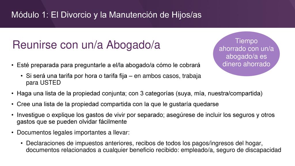 Tiempo ahorrado con un/a abogado/a es dinero ahorrado