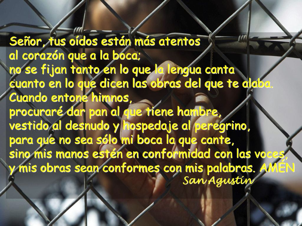 Señor, tus oídos están más atentos al corazón que a la boca;