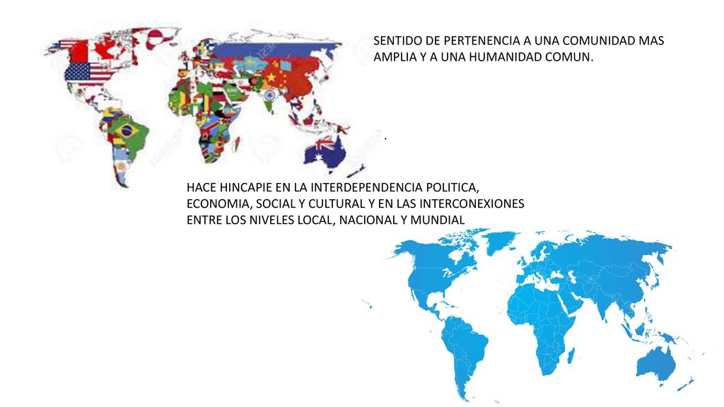 . SENTIDO DE PERTENENCIA A UNA COMUNIDAD MAS AMPLIA Y A UNA HUMANIDAD COMUN. .