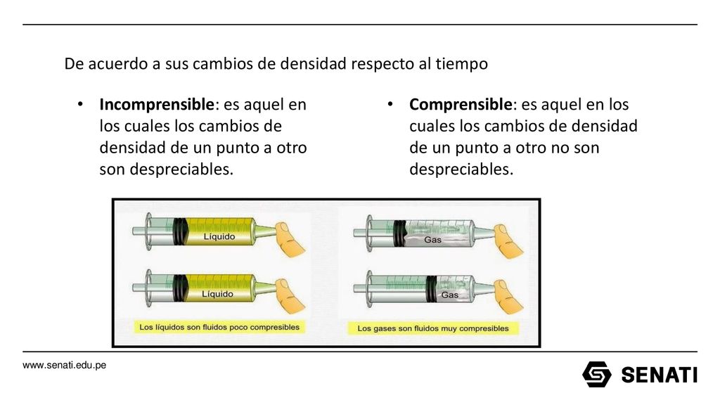 De acuerdo a sus cambios de densidad respecto al tiempo