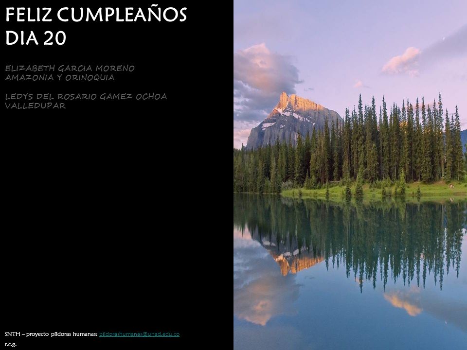 FELIZ CUMPLEAÑOS DIA 20 ELIZABETH GARCIA MORENO AMAZONIA Y ORINOQUIA